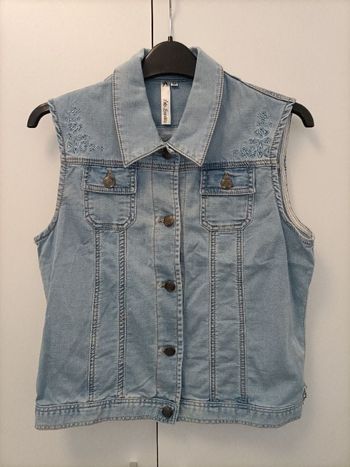 Veste sans manches en jean