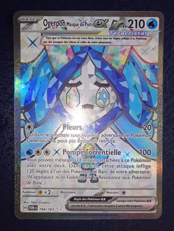 Carte pokémon OGERPON Ex masque du puits 194/167  🇫🇷