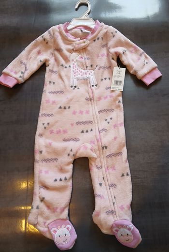 pyjamas girafe fille en polaire 18 mois 
