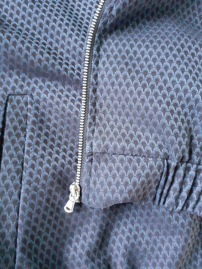 Veste zippée femme bleu marine à motifs taille 42 - photo numéro 10