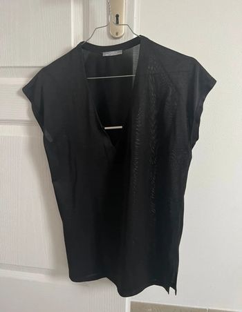 Blouse Zara noir detail metal taille s