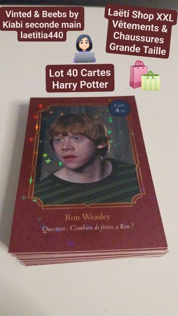 Lot 40 cartes Harry Potter
