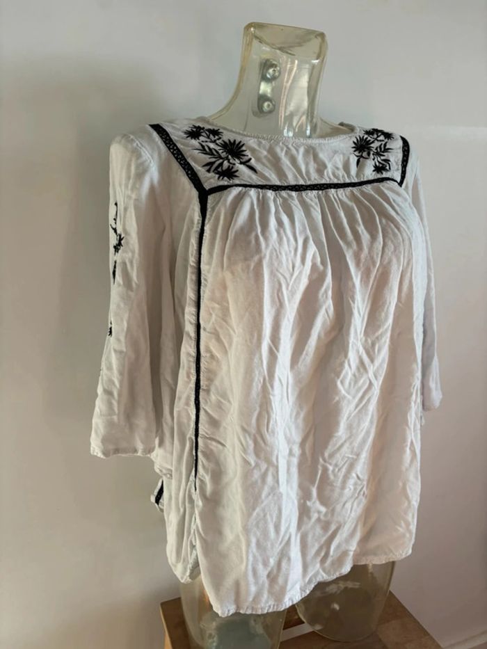 Blouse grain de malice 42 blanc et noir - photo numéro 4