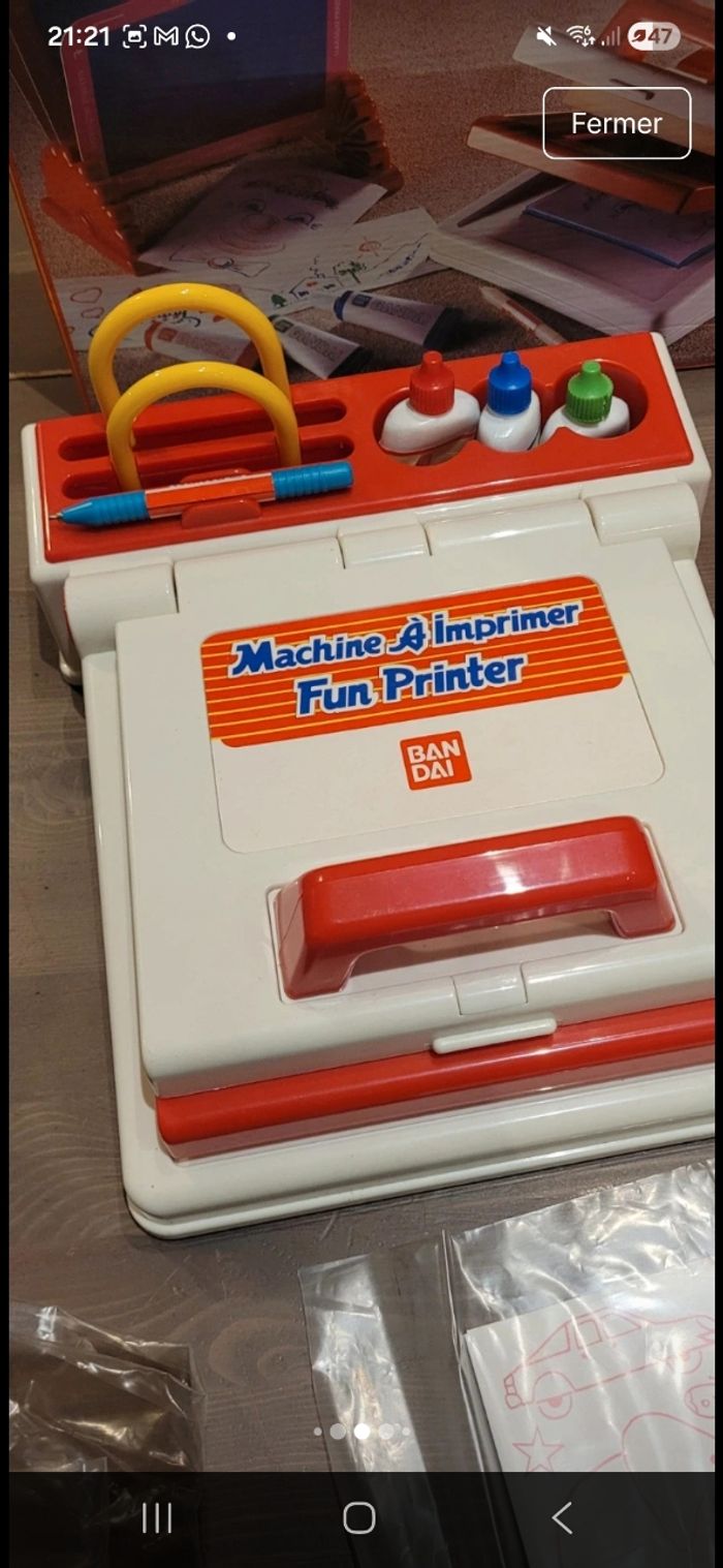 Machine à imprimer vintage bandai - photo numéro 4