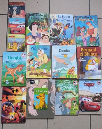 Lot de 11 livres Disney + 3 petits livres offerts