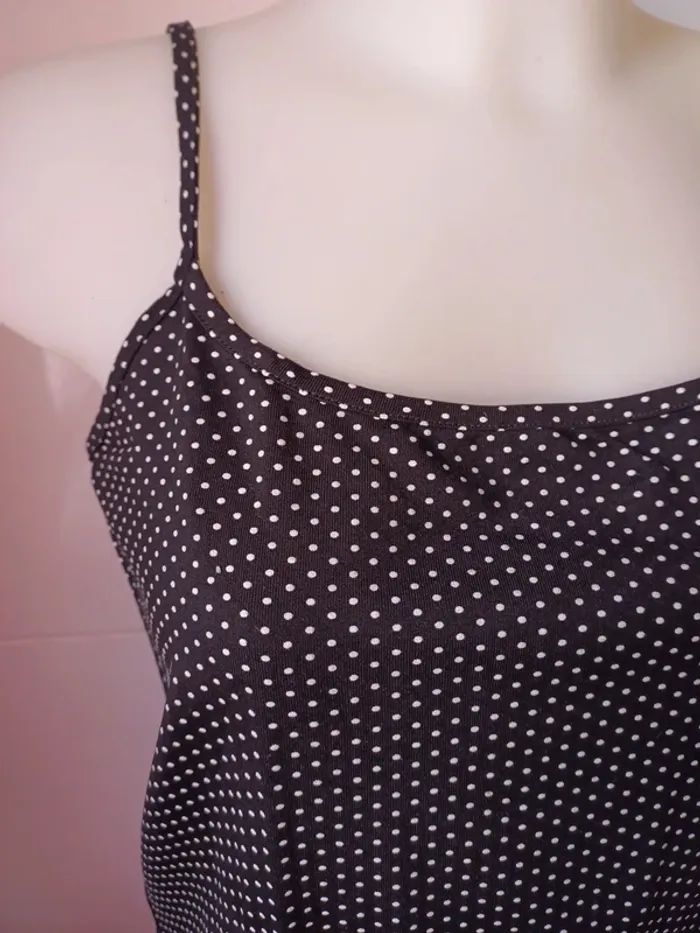 Top bretelles motifs pois taille XL - photo numéro 2