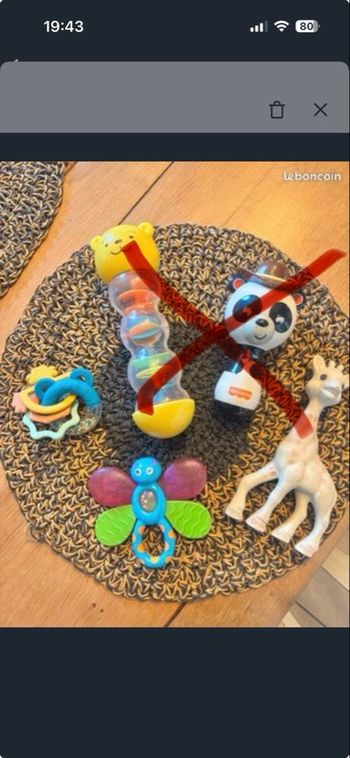 Lots jouets d’éveil + hochets dentition