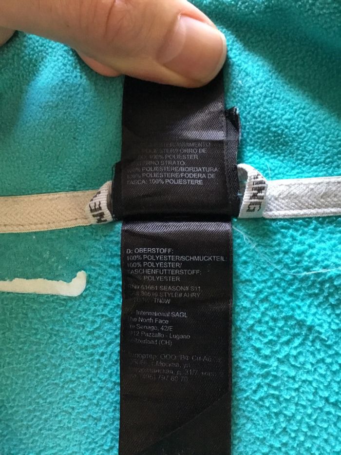 Veste polaire pour femme The North Face turquoise taille M 093 - photo numéro 15