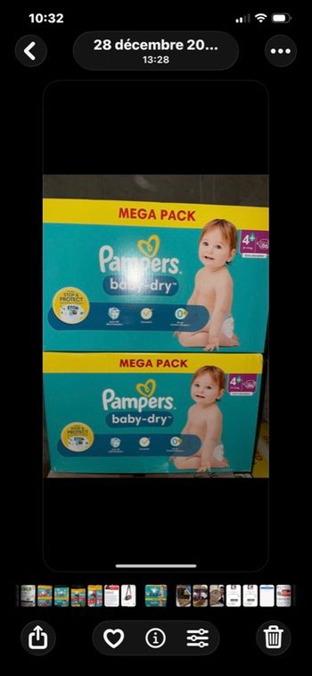 Couche Pampers taille 4 