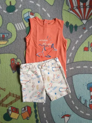 Ensemble Short et débardeur, neuf, gemo, taille 4 ans