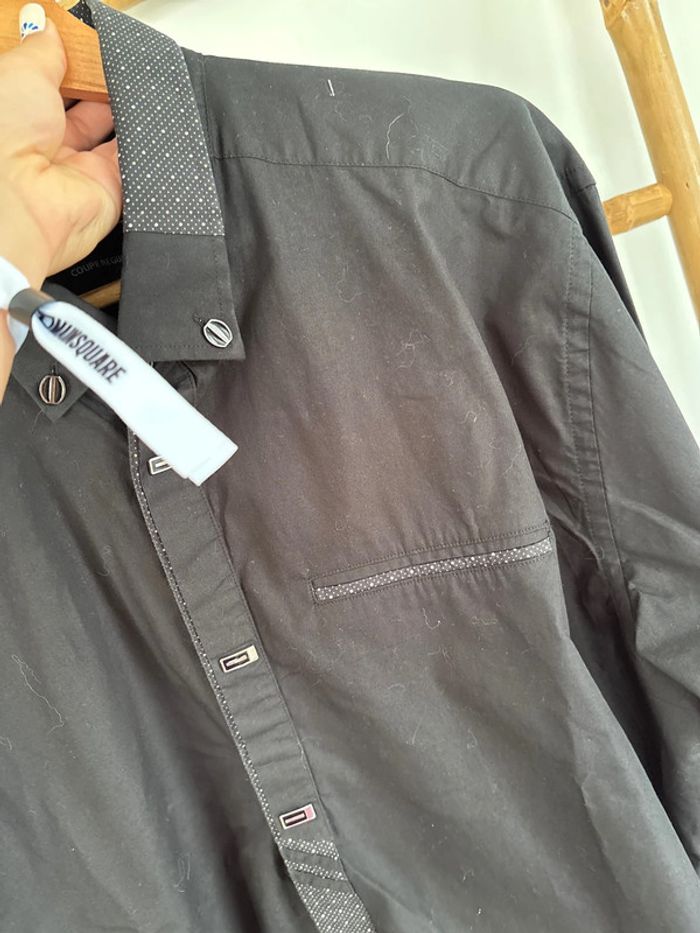Chemise noire 100% coton Armand Thierry taille XL - photo numéro 9