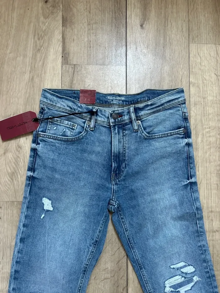 Jeans bleu clair destroy Teddy Smith flash jr skinny 16ans - photo numéro 2