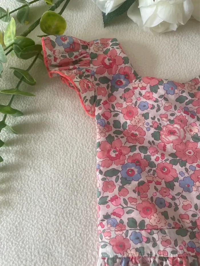 🌷 Barboteuse créatrice  – Liberty Betsy Tuileries – Taille 36 mois 🌷 - photo numéro 2