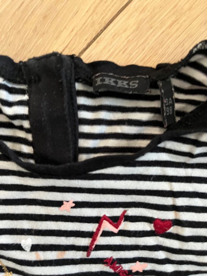 T-shirt marinière IKKs 3 ans - photo numéro 2