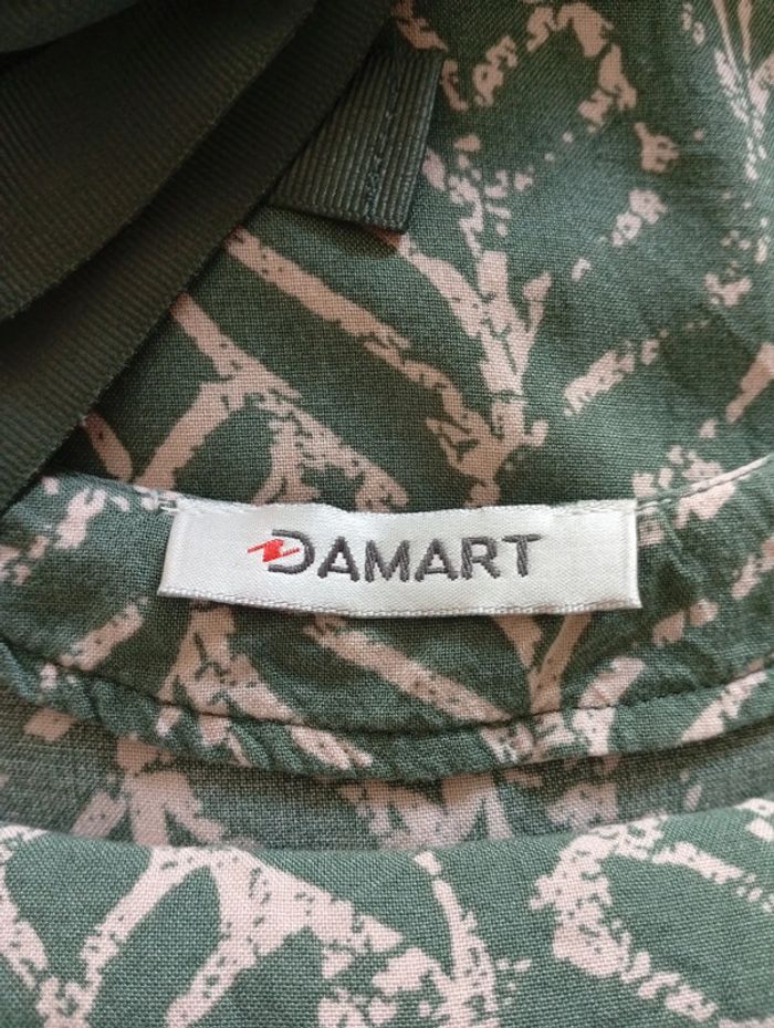 Damart - tee-shirt fluide, taille 40 | vert et crème - printemps été - photo numéro 3