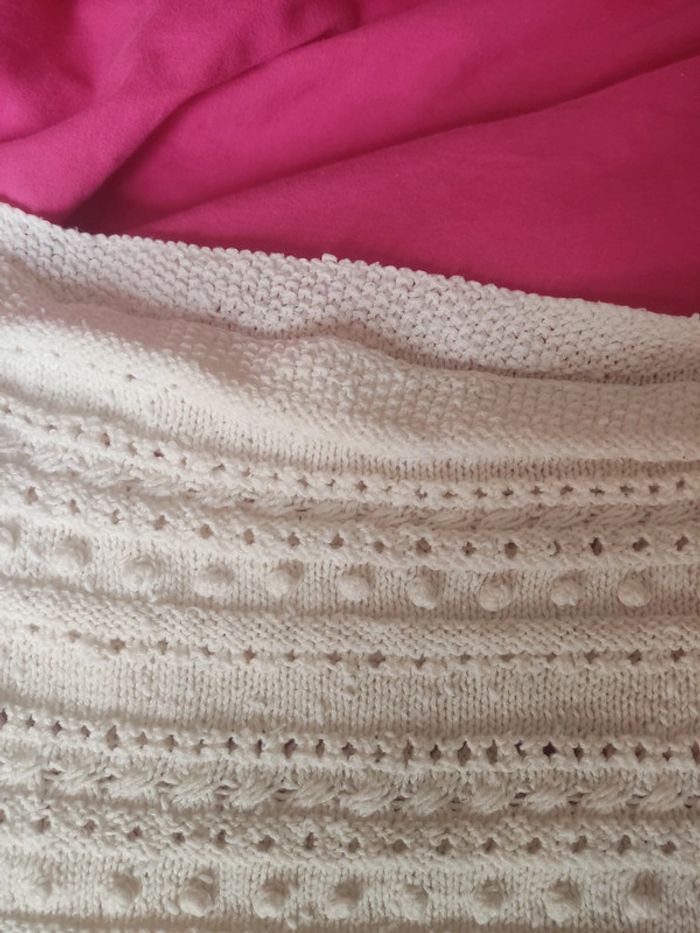 Pull été fait main ajouré et court 46 - photo numéro 3