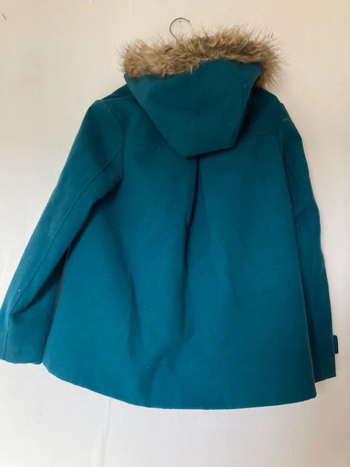 Manteau vert avec capuche taille 34-36 Blanche porte - photo numéro 3