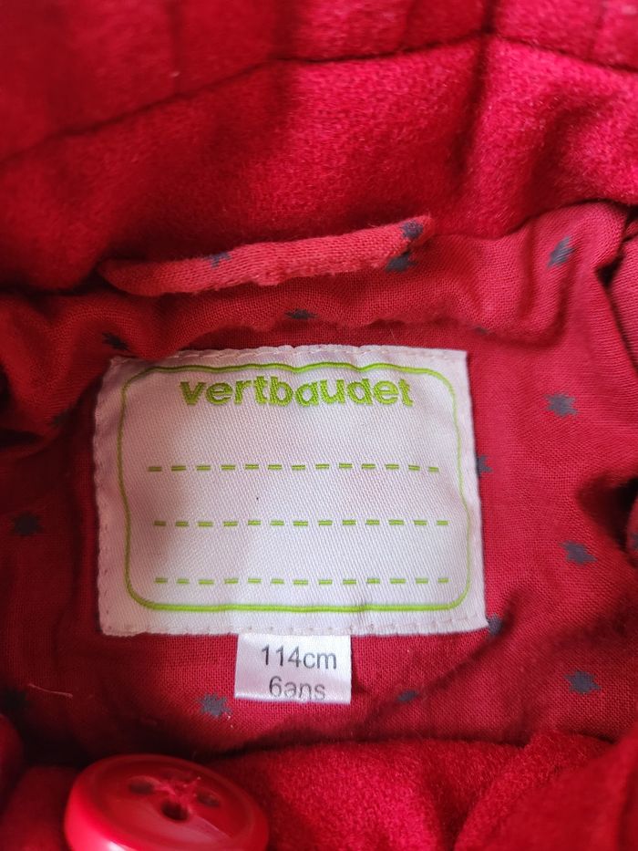🧣 Manteau rouge type duffle-coat Vertbaudet 6 ans – laine, chaud et élégant - photo numéro 8