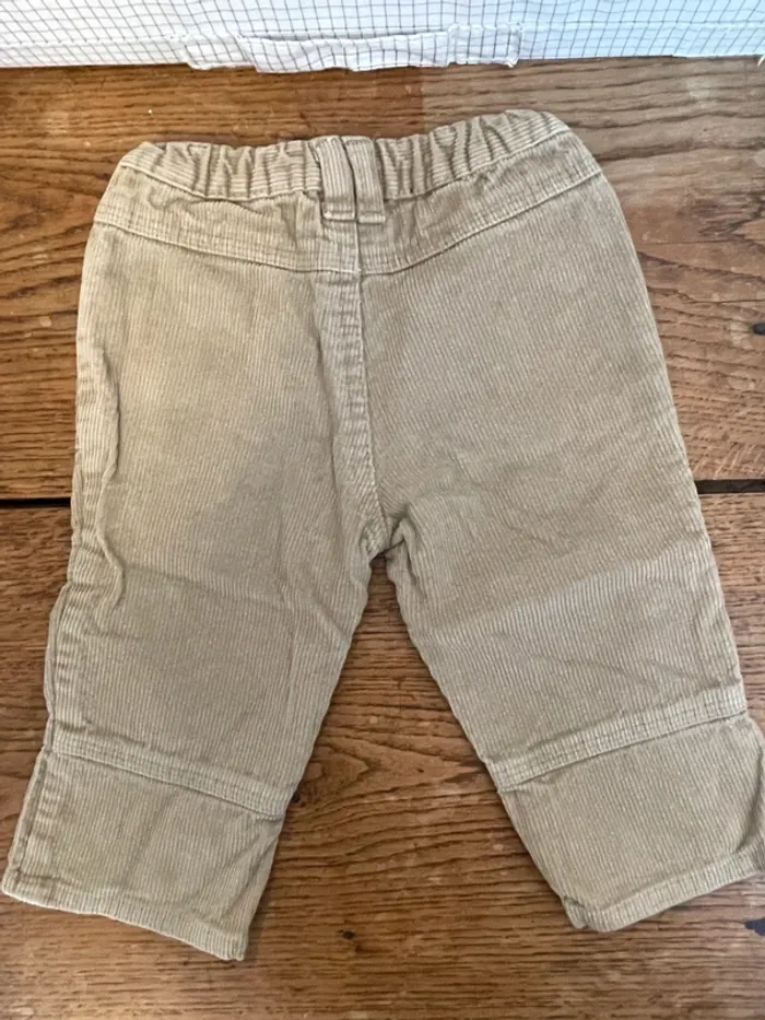 Pantalon en velours beige in extenso 12 mois - photo numéro 3