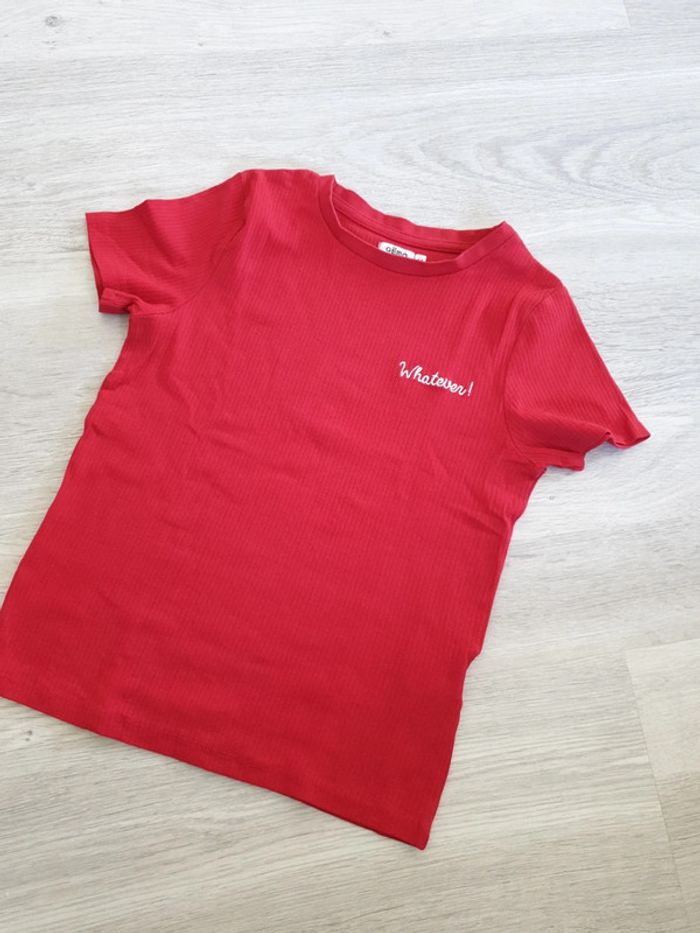 T-shirt fille rouge 14 ans