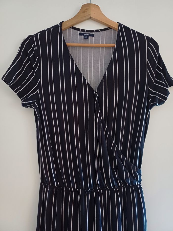 Combinaison noire à rayures XS kiabi