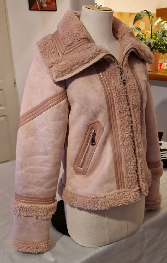 Veste Zac & Zoé moumoute rose