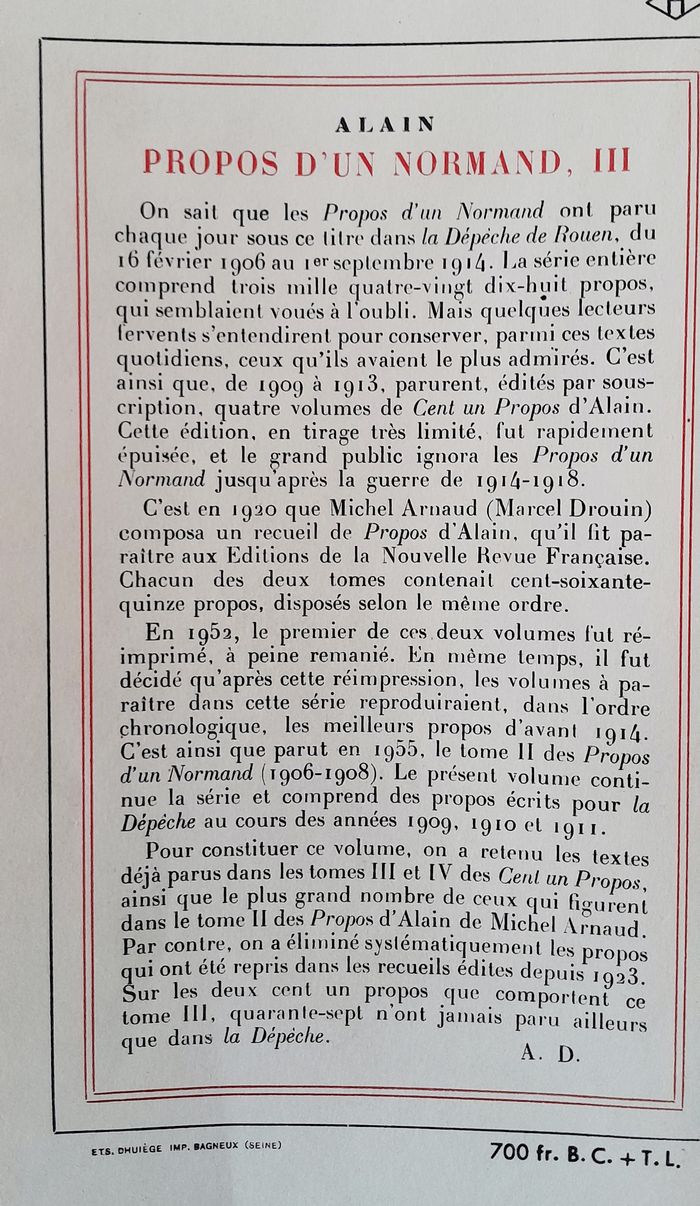 Alain - Propos d'un normand 1906-1914 - 5 tomes Philosophie 1ères éditions - photo numéro 8