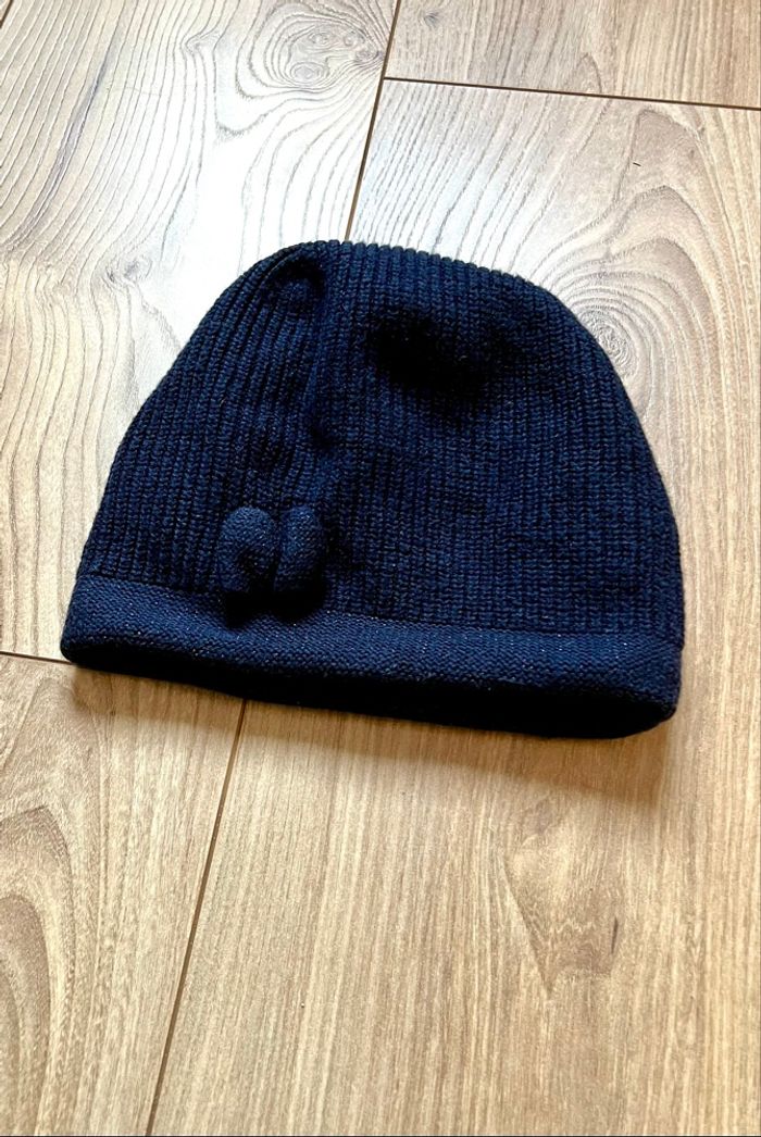 Bonnet bleu avec petit noeud - Jacadi - photo numéro 2