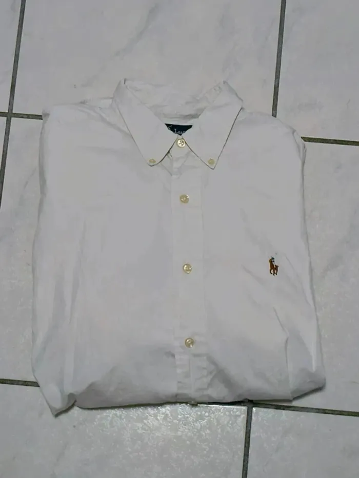 Chemise Ralph Lauren Yarmouth Blanche - Vintage Y2K - Logo Brodé - photo numéro 4