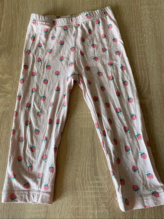 Legging 3/4 motif fraise