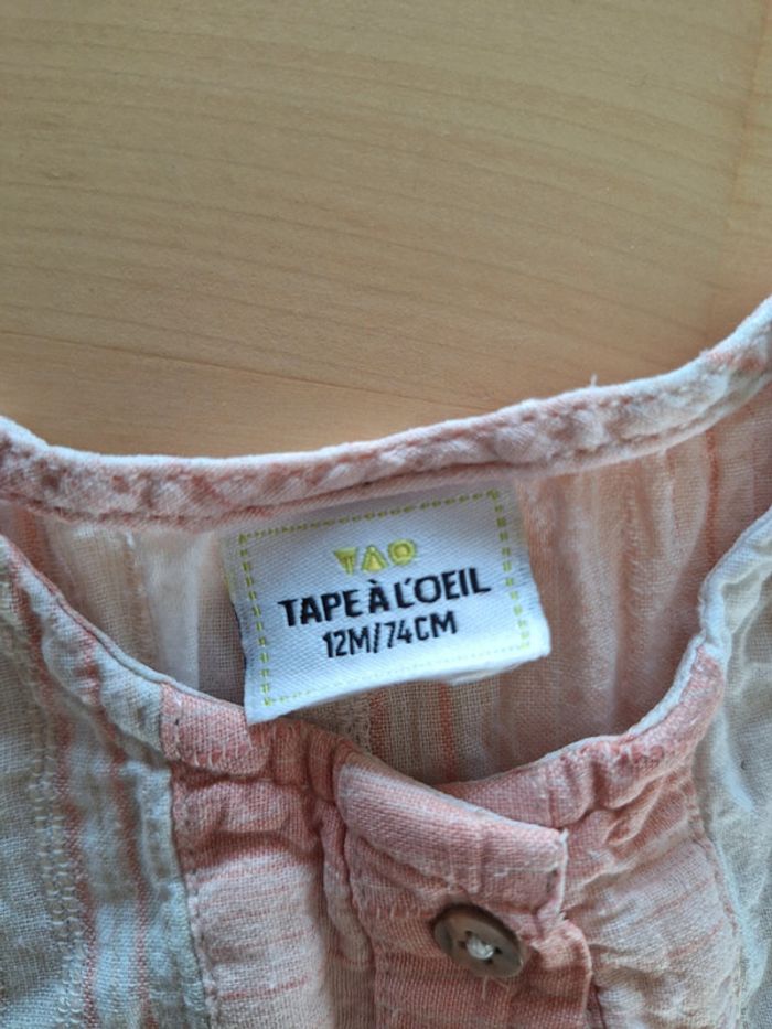 Combinaison pour fille taille 12mois marque tape à l'œil très bon état - photo numéro 6