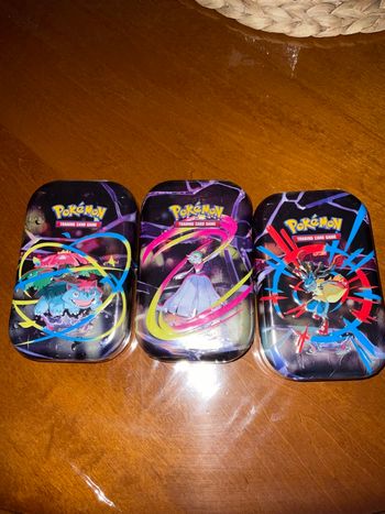 Pokémon lot de 3 mini tins Méga - évolution - ME.01