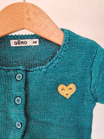 Gilet vert irisé, Gémo, 6 mois