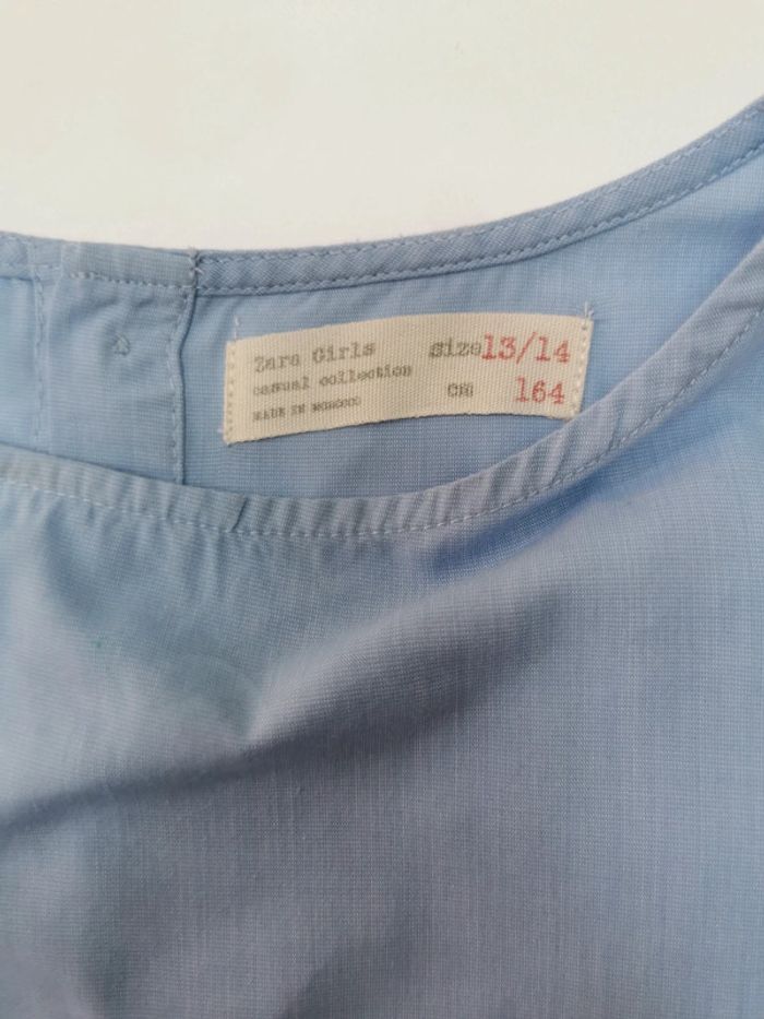 Blouse bleu avec noeud - photo numéro 2