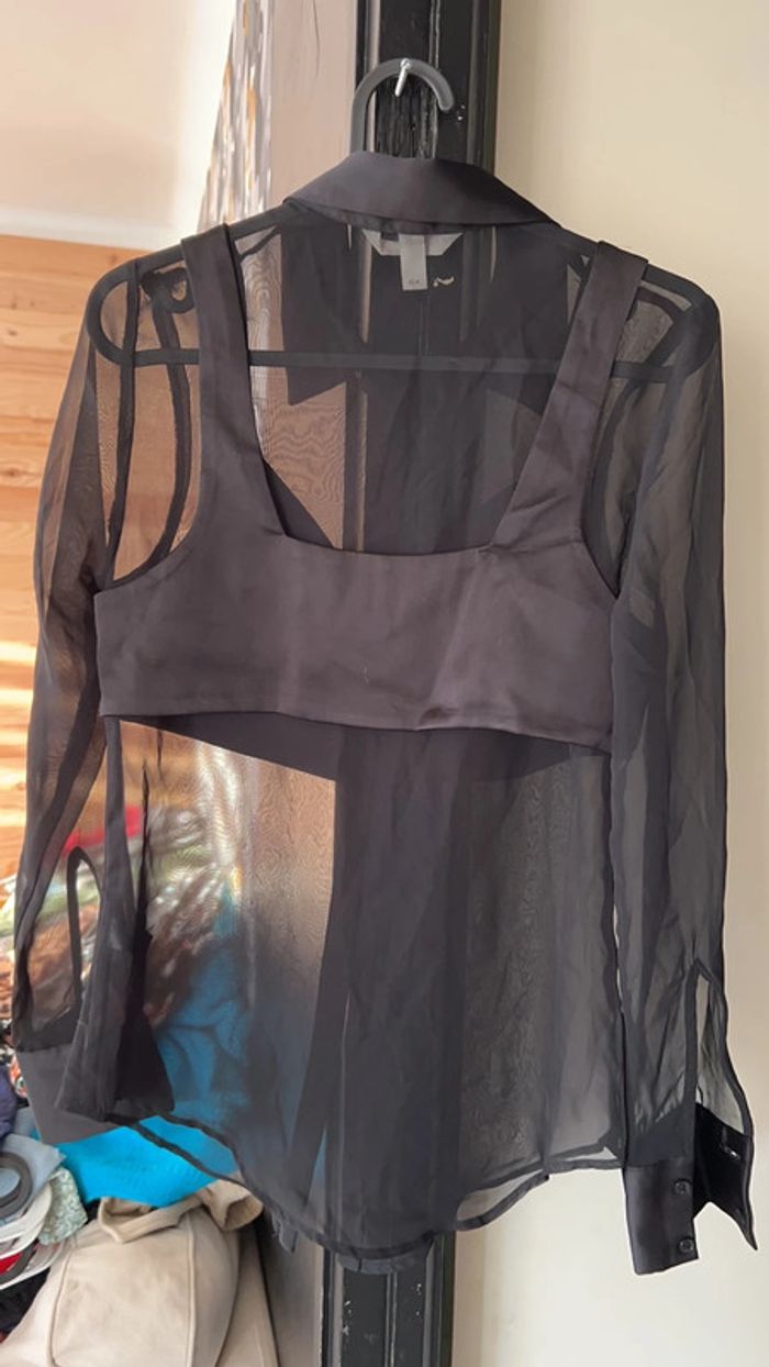 Blouse transparente noir - photo numéro 4