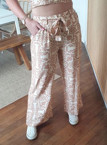 Pantalon fluide Maldives beige/camel Taille L