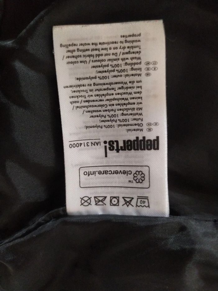 manteau doudoune noir pepperts 9-10 ans - photo numéro 4