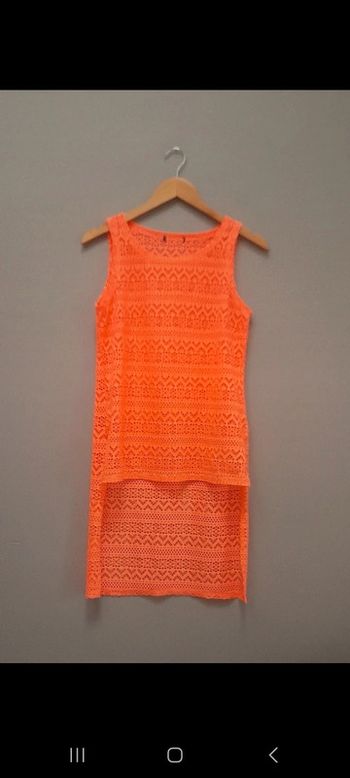 Débardeur tunique asymétrique ajouré