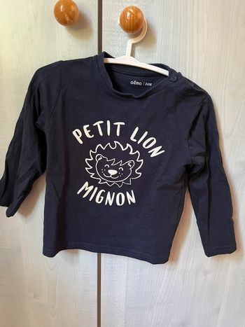 T-shirt manches longues bleu marine