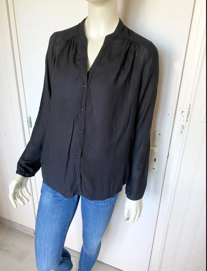 Blouse fluide boutonnée – TEX – Noire classique – Taille 38/M – Excellent état - photo numéro 8