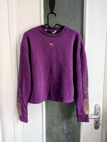Sweat polaire puma violet doré ados taille xs