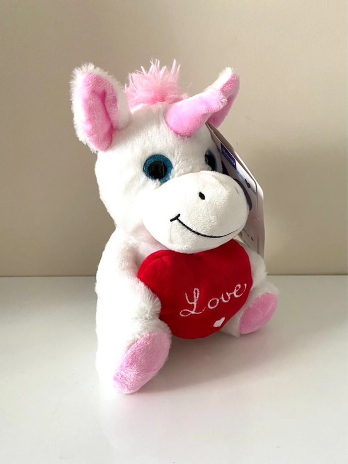 Peluche licorne Love - photo numéro 2