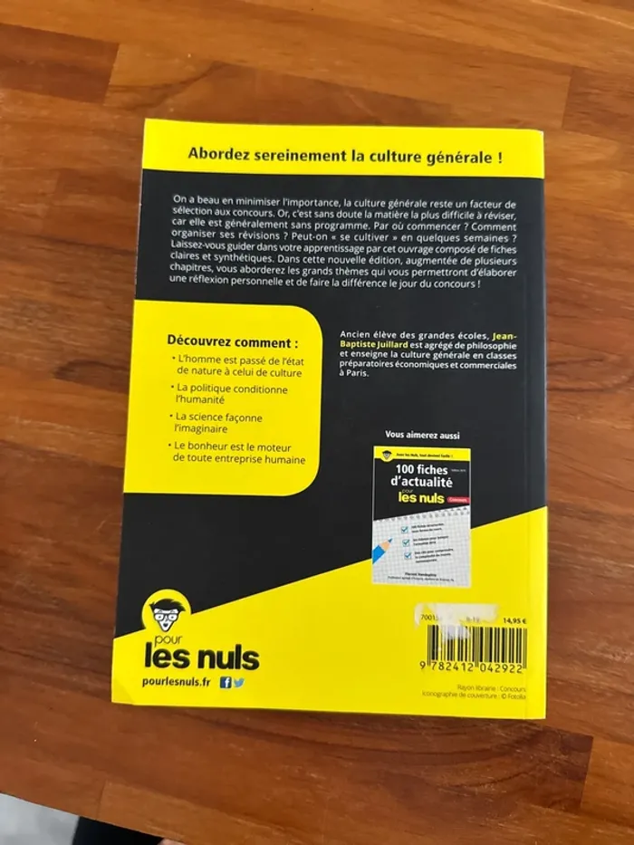 Livre 100 fiches de culture générale pour les nuls - photo numéro 3