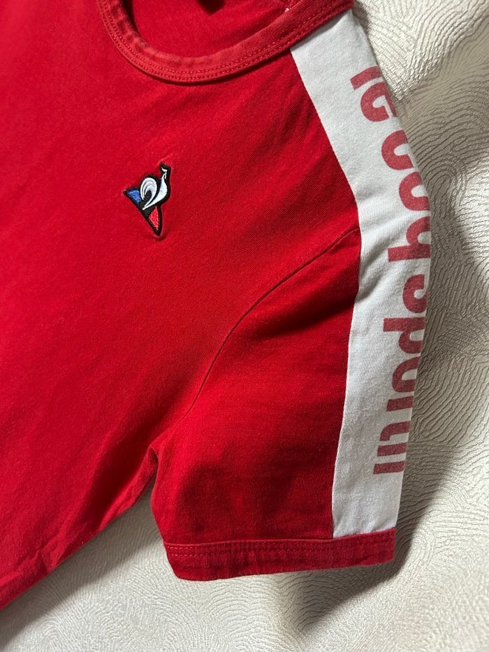 T-shirt rouge et blanc 10 ans Le coq sportif - photo numéro 1
