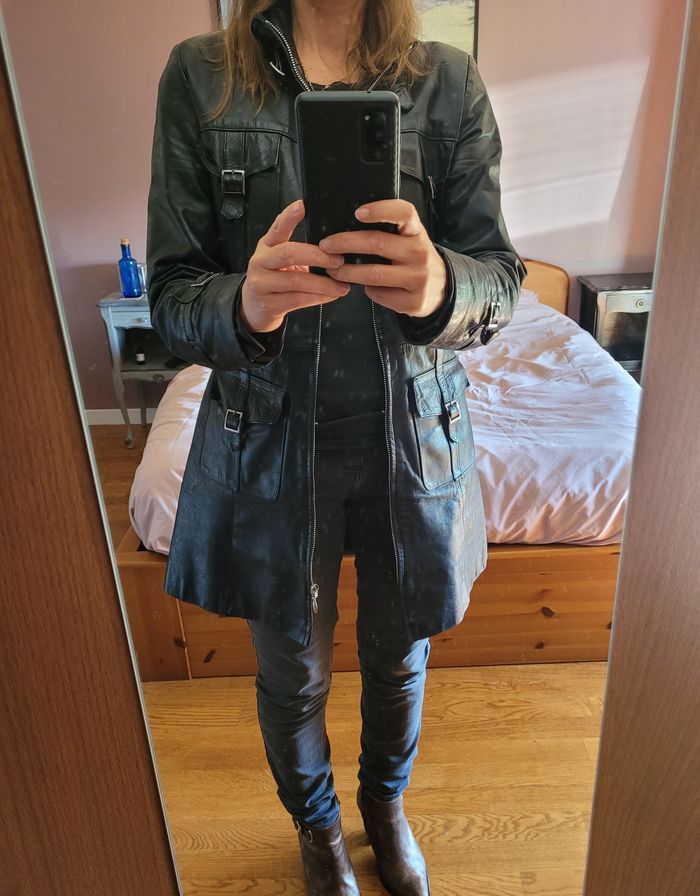 veste en cuir véritable - photo numéro 4