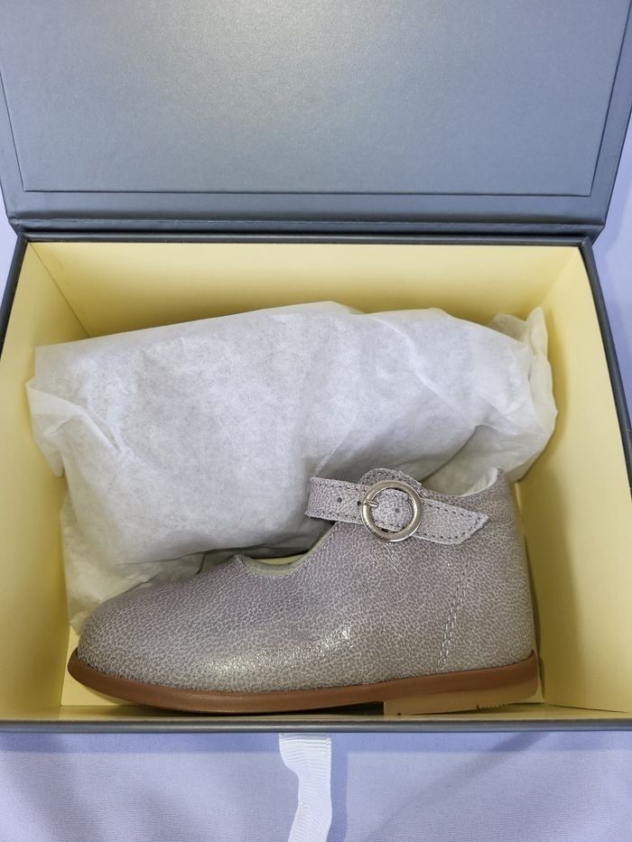 Chaussures charles IX fille en cuir gris Point 21 Made in France 🇨🇵 - photo numéro 3