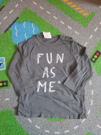 t-shirt gris béton bébé