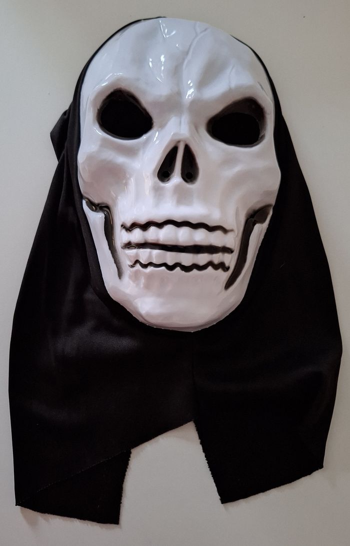 Masque tête de squelette à enfiler