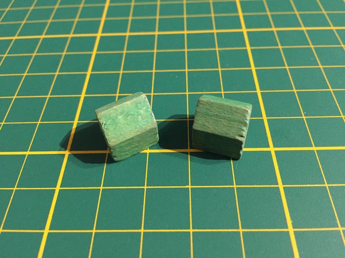 Lot x2 maisons en bois verte pièce détachée Monopoly Miro Parker company #A63