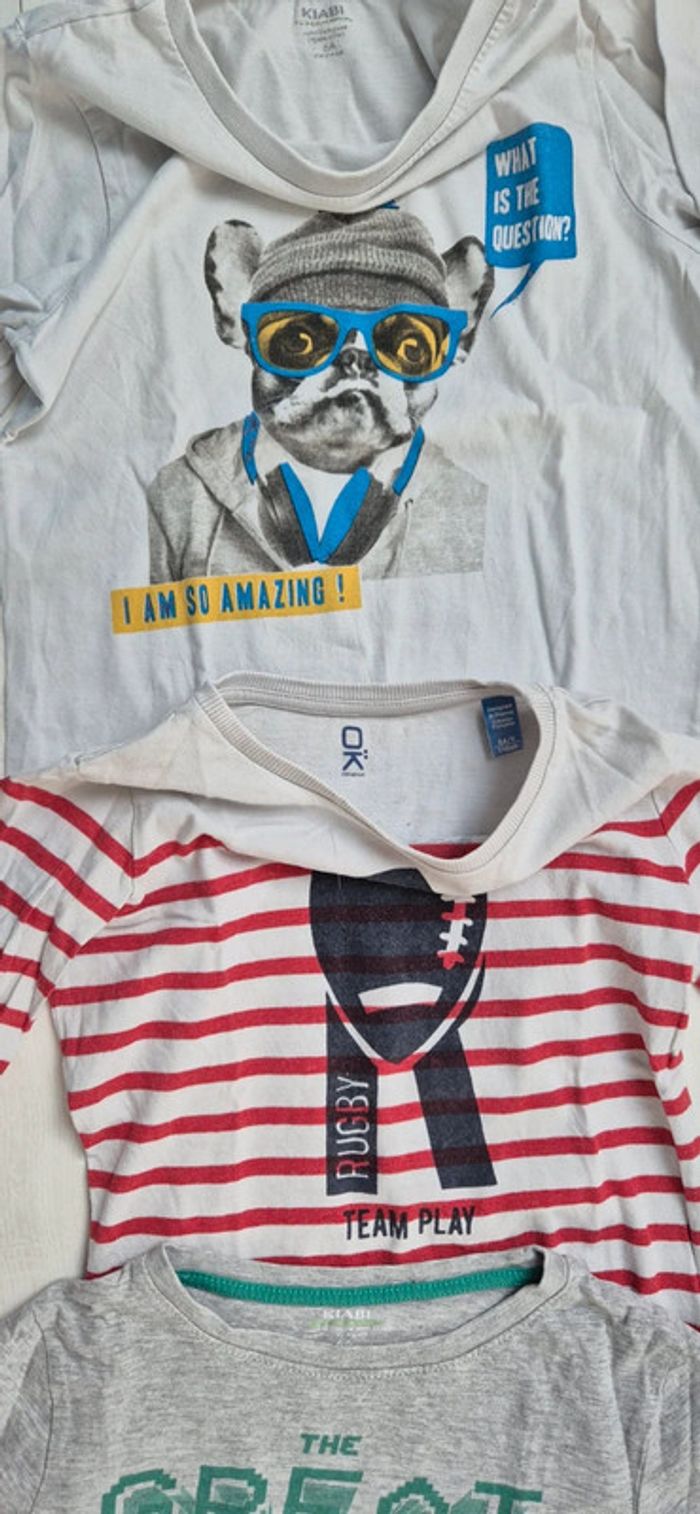 Lot de 5 t-shirts manches longues 6 ans - photo numéro 7